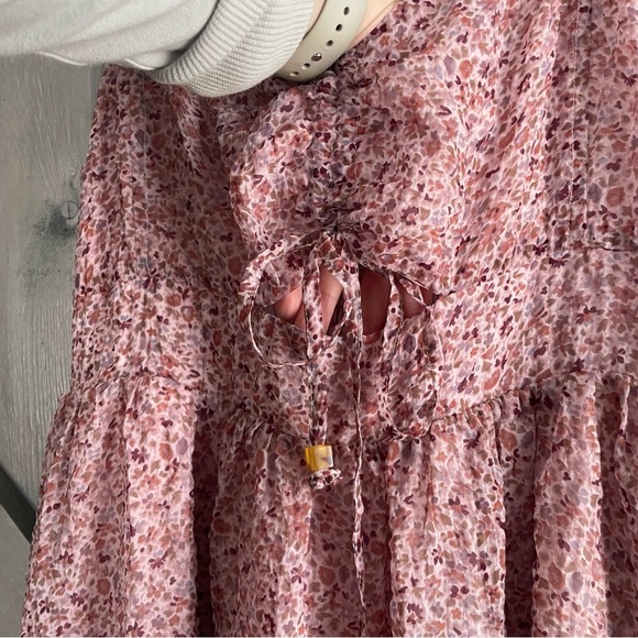 Seersucker Keyhole Tiered Midi Dress in Cottage Garden size 10 NWOT‎ - Picture 9 of 15